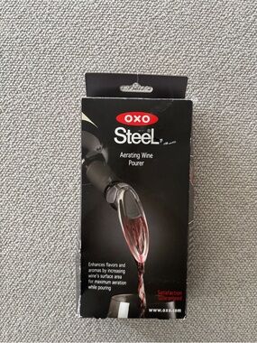 OXO Steel Aerating Wine Pourer NWT
